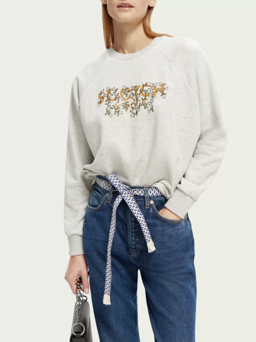 Scotch & Soda Sweatshirt im Relaxed Fit mit Raglanärmeln günstig online kaufen