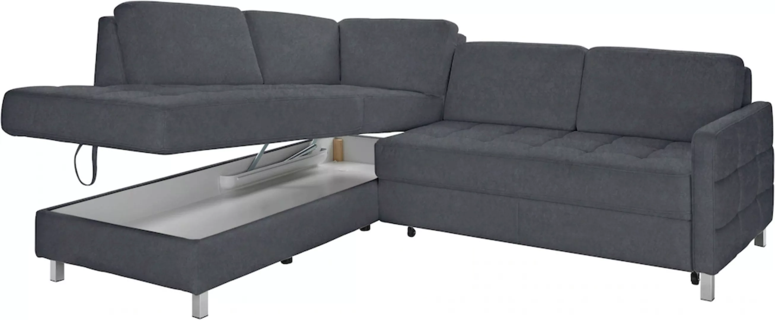 sit&more Ecksofa "Pablo L-Form", wahlweise mit Bettfunktion und Bettkasten günstig online kaufen