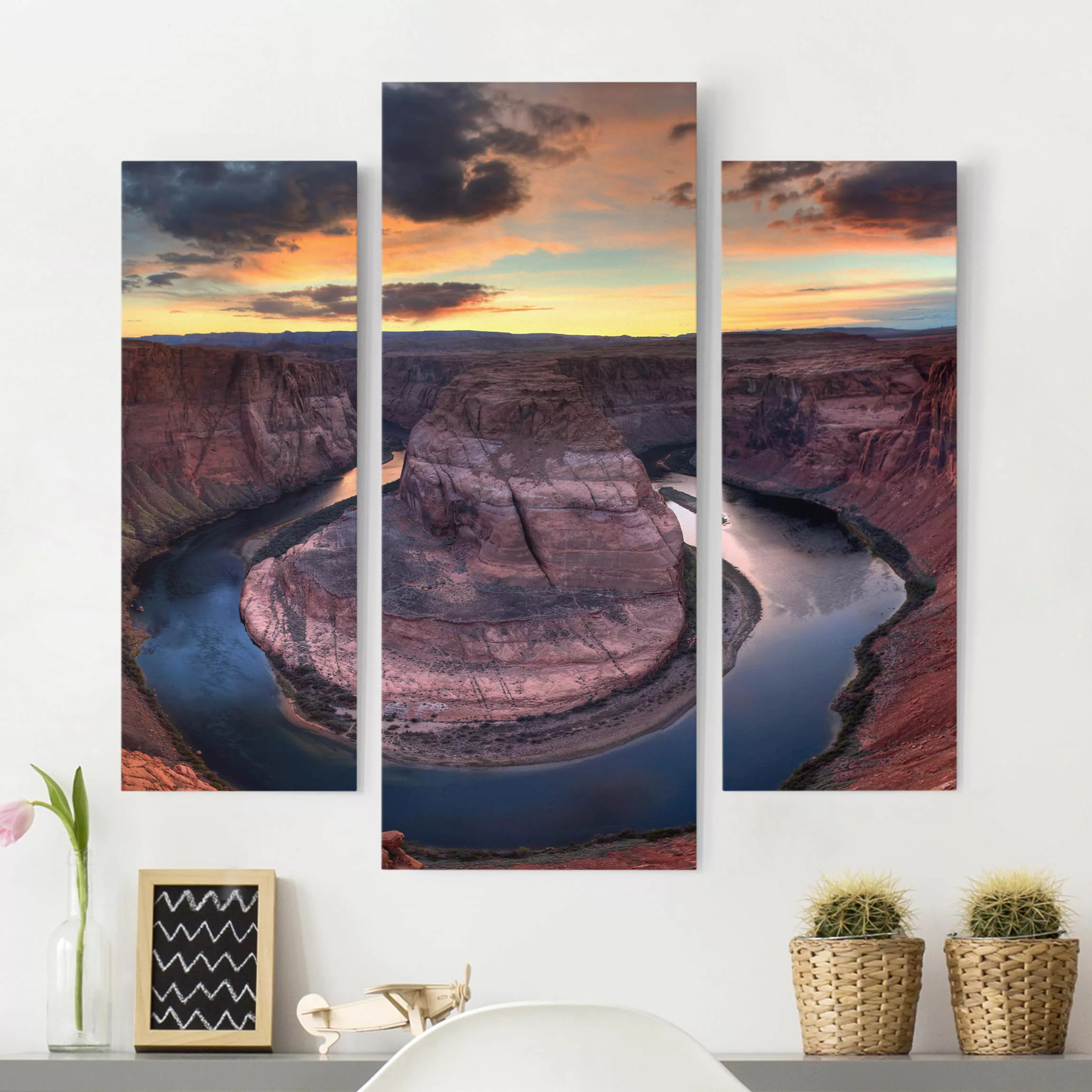 3-teiliges Leinwandbild Natur & Landschaft - Querformat Colorado River Glen günstig online kaufen