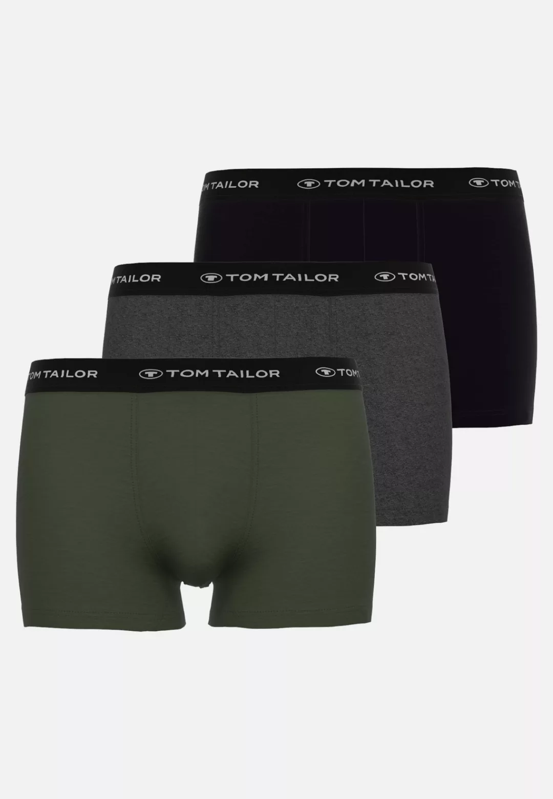 TOM TAILOR Boxershorts "Buffer", (3er Pack), mit angenehmen Logobund günstig online kaufen