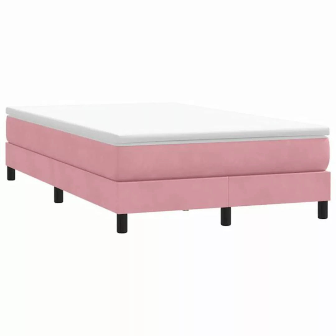 vidaXL Boxspringbett, Boxspringbett ohne Matratze Dunkelblau 120x210 cm Sam günstig online kaufen