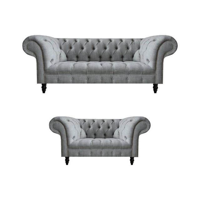 JVmoebel Sofa Luxuriöse Möbel Sofas Set 2x Sofas Garnitur Chesterfield Wohn günstig online kaufen