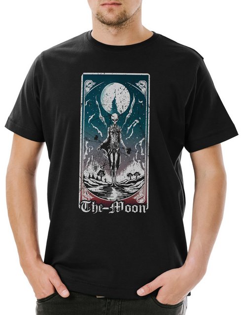 Urban Backwoods Print-Shirt Tarot B The Moon Herren T-Shirt Set Card Karte günstig online kaufen