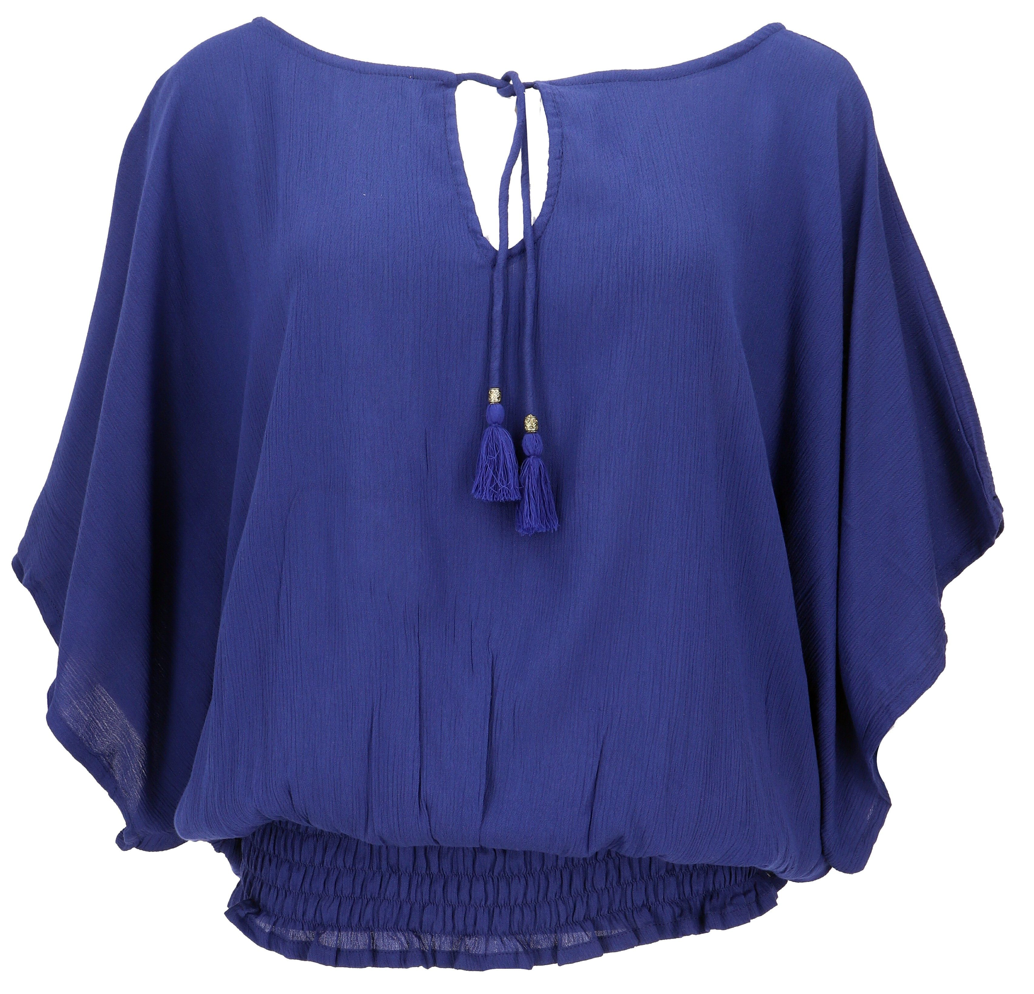 Guru-Shop Longbluse Luftige Boho Bluse, Maxibluse günstig online kaufen