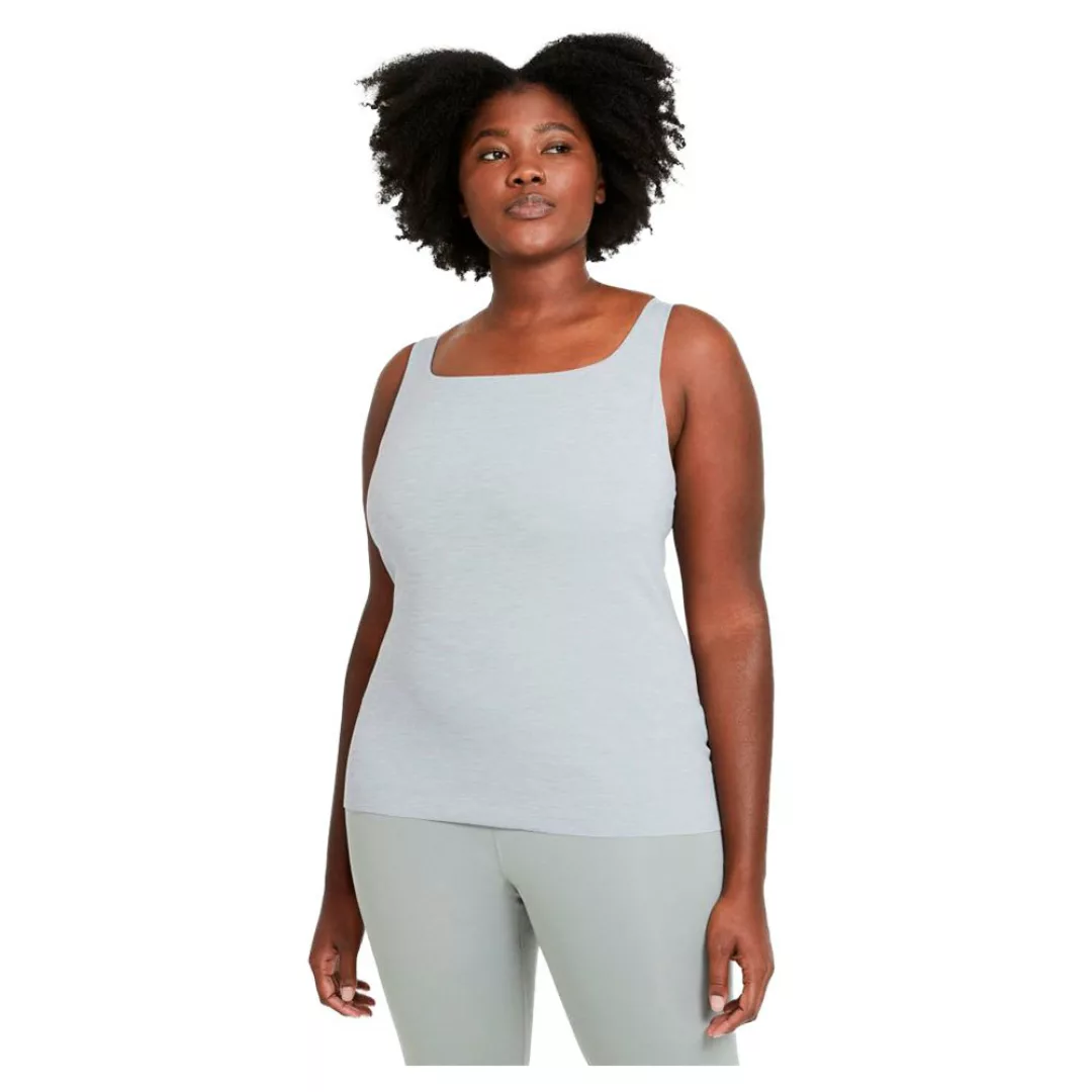 Nike Yoga Luxe Shelf Ärmelloses T-shirt M Particle Grey / Htr / Platinum Ti günstig online kaufen