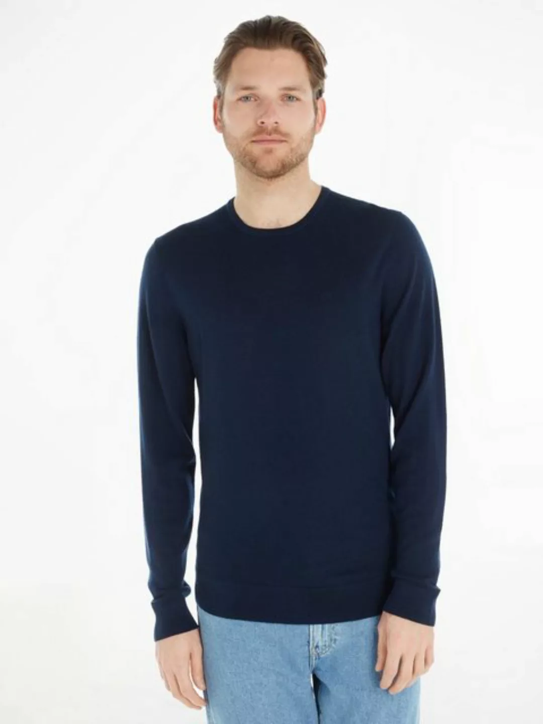 Calvin Klein Rundhalspullover SUPERIOR WOOL CREW NECK SWEATER aus Feinstric günstig online kaufen