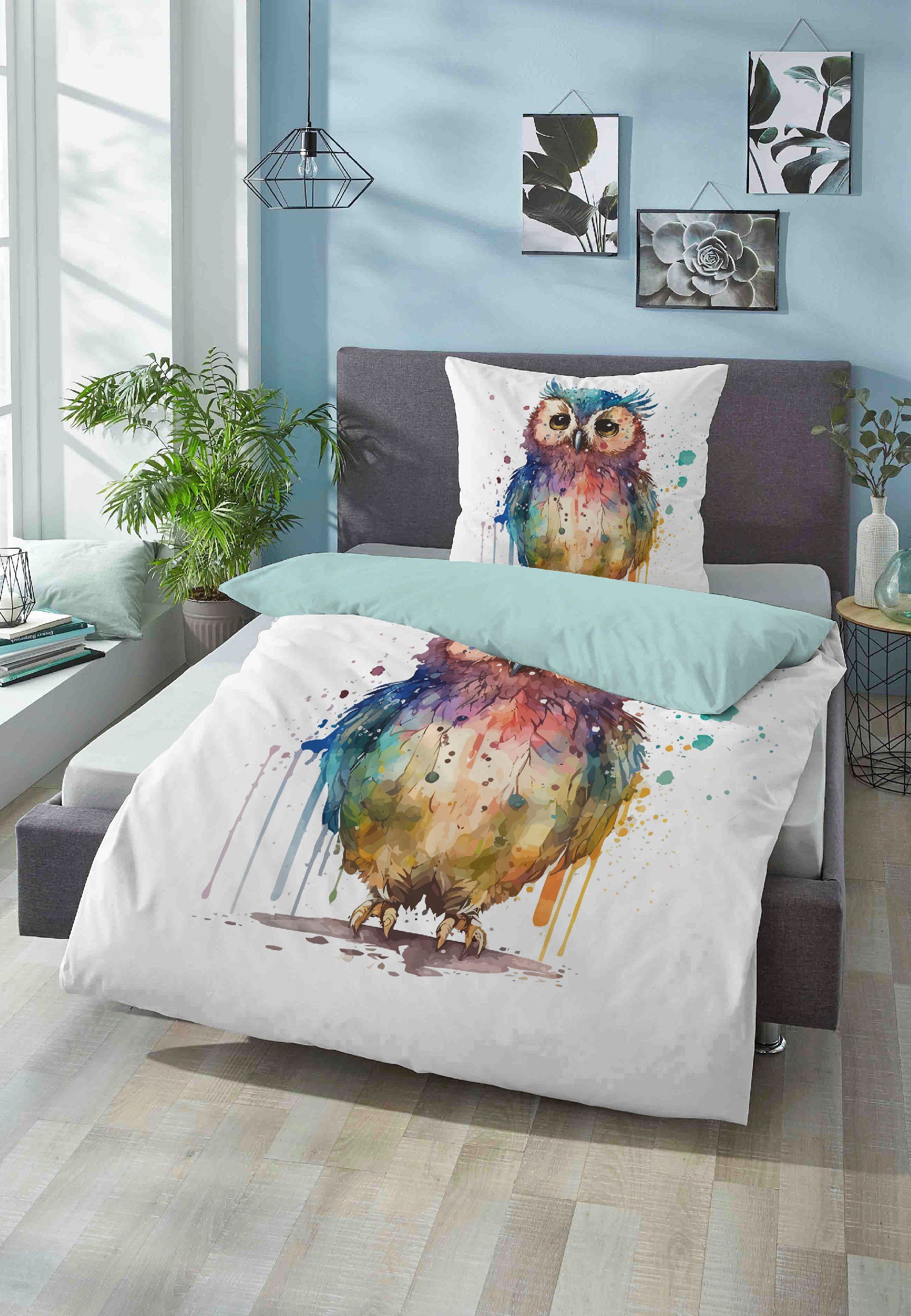 Biberna Wendebettwäsche Niko, Linon, 2 teilig, günstig online kaufen