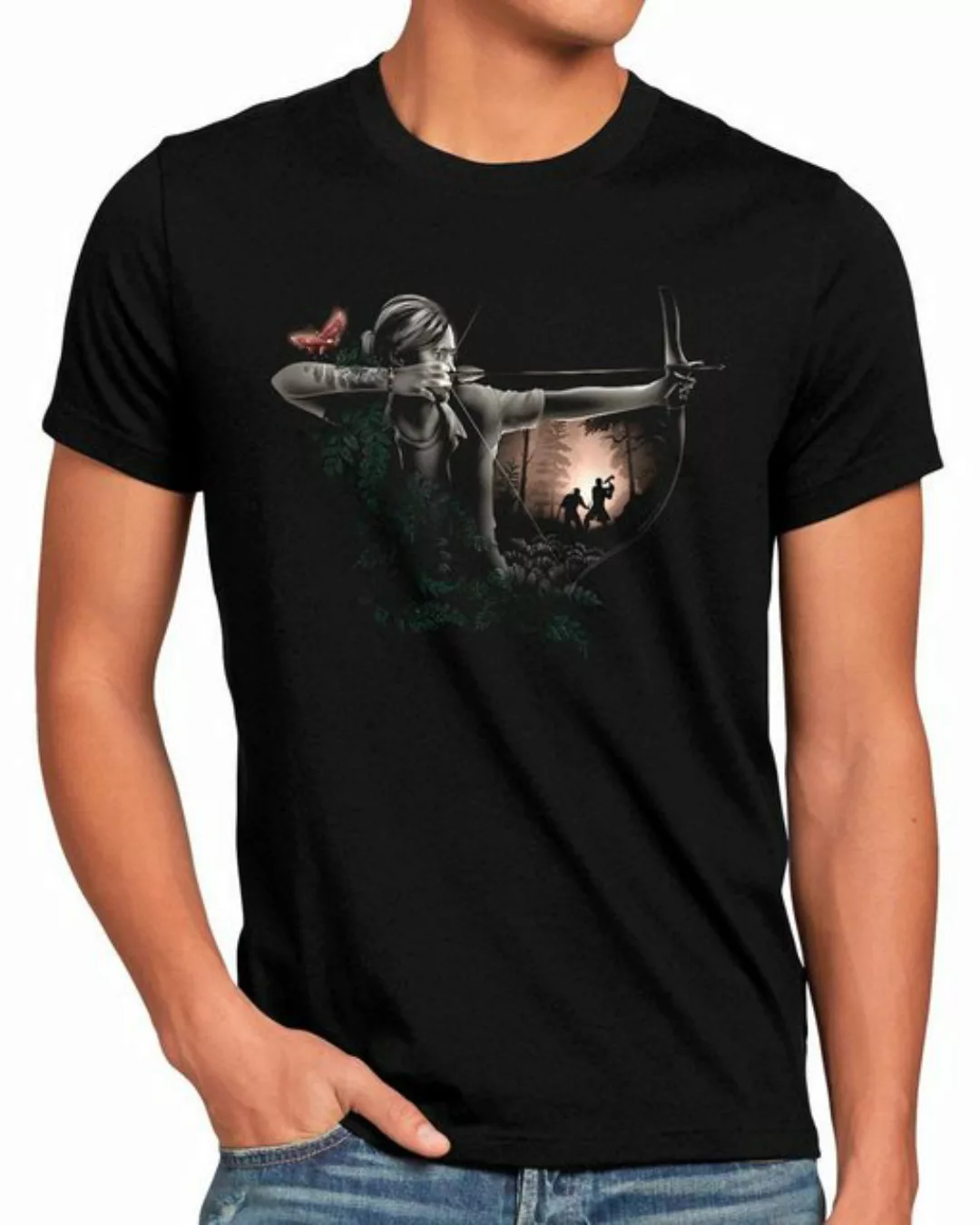 style3 T-Shirt Ellie in Action the last of us tv videospiel ps4 ps5 günstig online kaufen