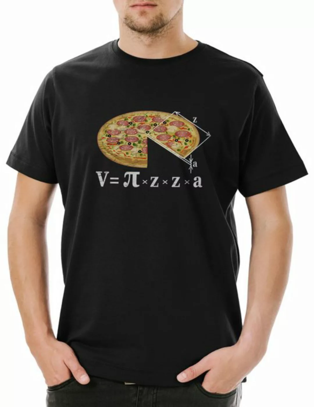 Urban Backwoods Print-Shirt V = Pizza I Herren T-Shirt Lehrer Fun Teacher P günstig online kaufen