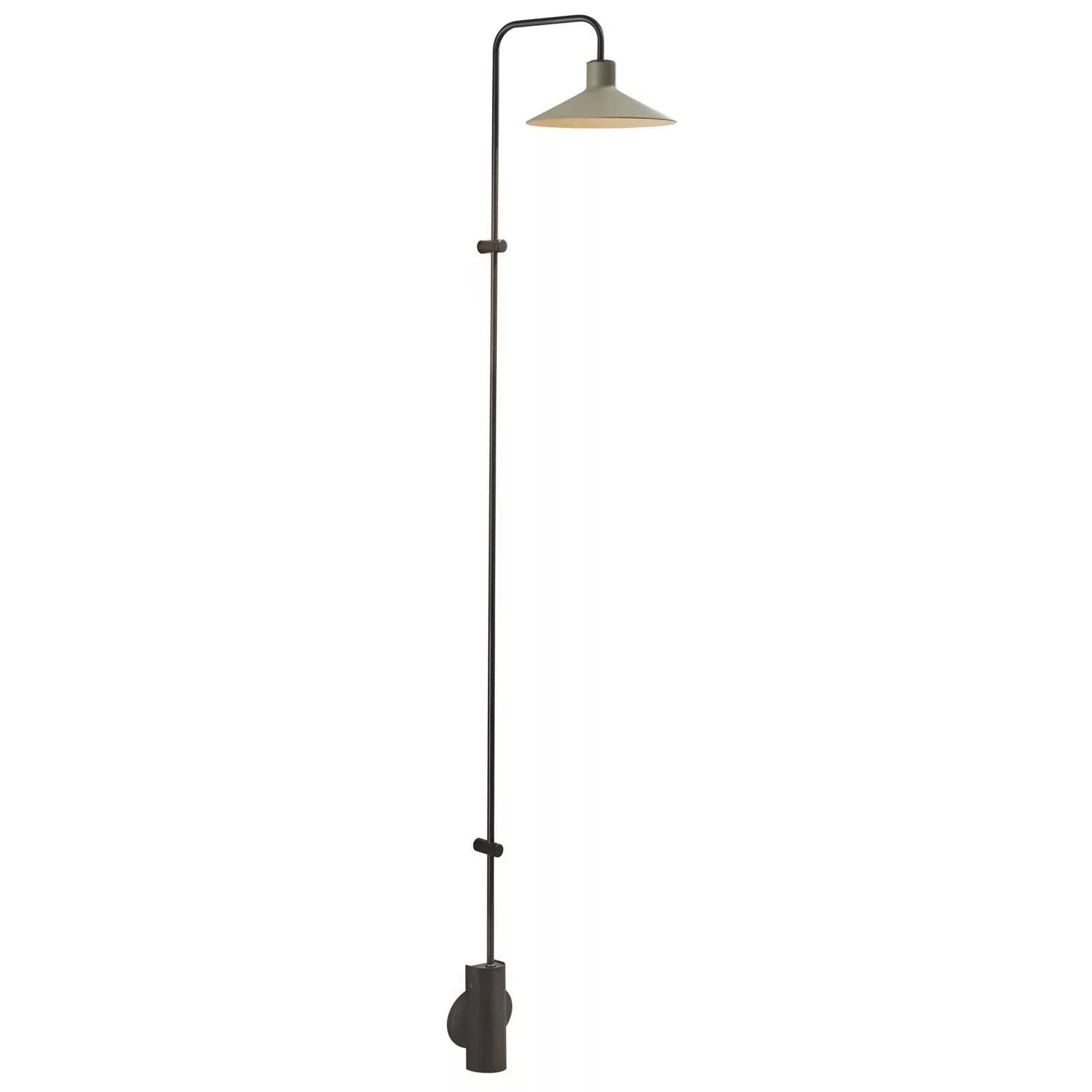 Bover LED-Wandlampe Platet A/06, schwarz/olivgrau, 154 cm günstig online kaufen