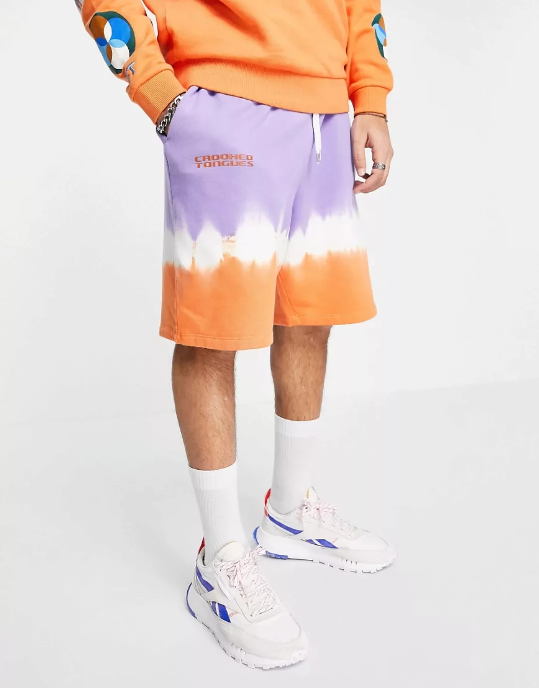 Crooked Tongues – Shorts in ausgebleichten, bunten Farben, Kombiteil-Mehrfa günstig online kaufen