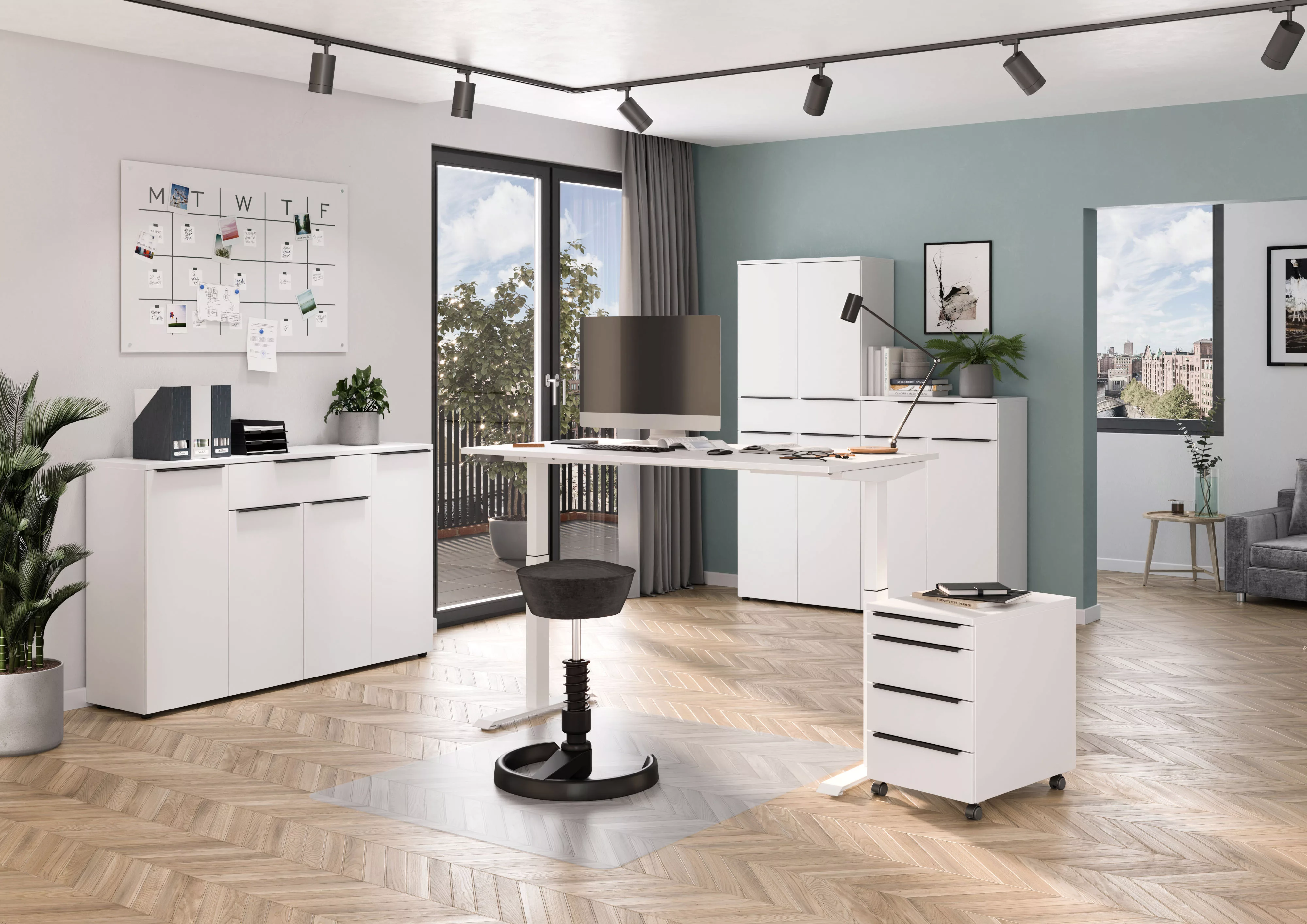 GERMANIA Büromöbel-Set »Mailand«, (3 tlg.), inkl. 2 Aktenschränken und Akte günstig online kaufen