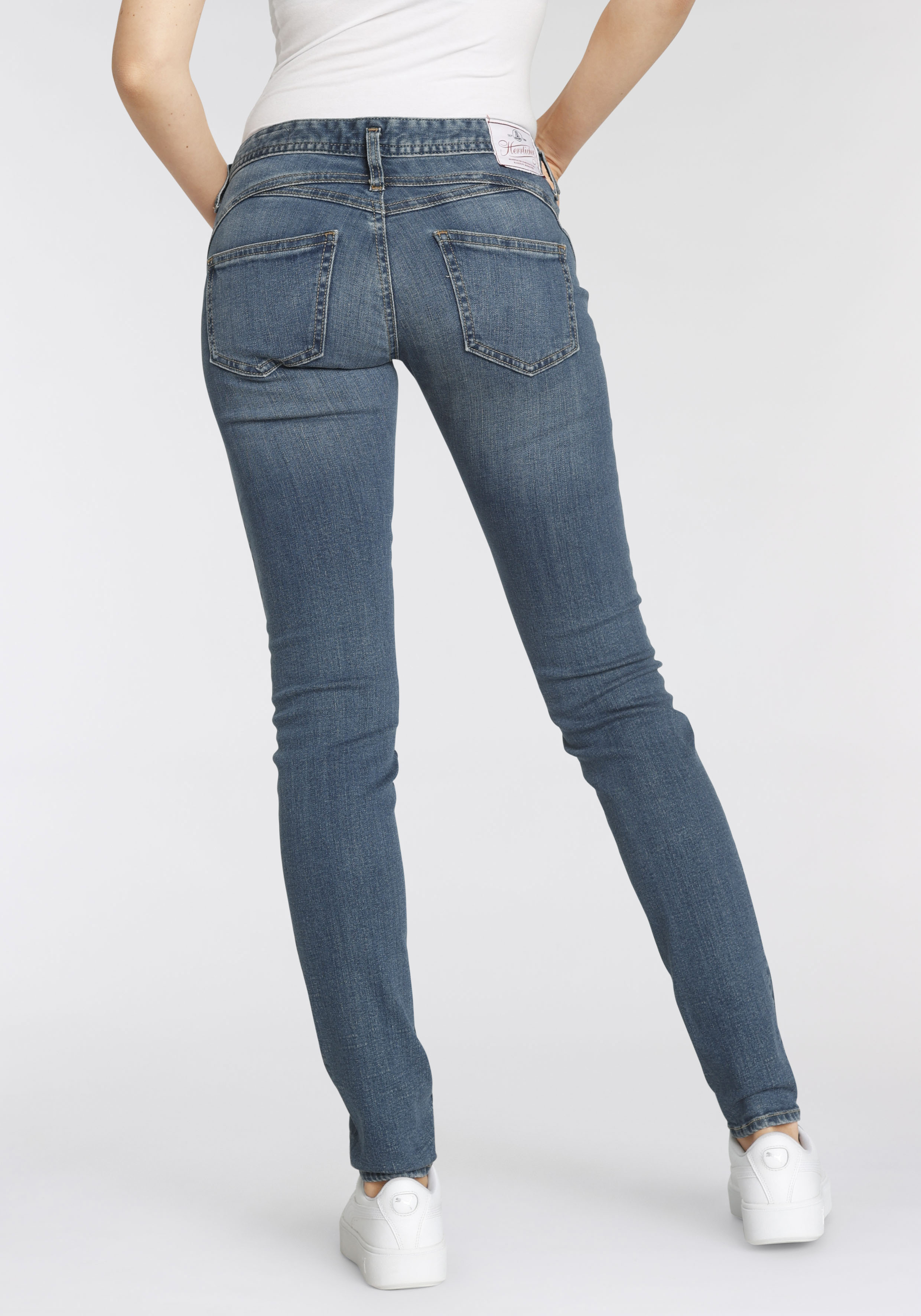 Herrlicher Slim-fit-Jeans GINA SLIM POWERSTRETCH mit seitlichem Keileinsatz günstig online kaufen