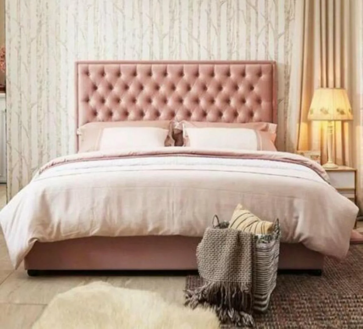 JVmoebel Bett, Bett Chesterfield Design Luxus Hotel Betten 180x200cm Schlaf günstig online kaufen