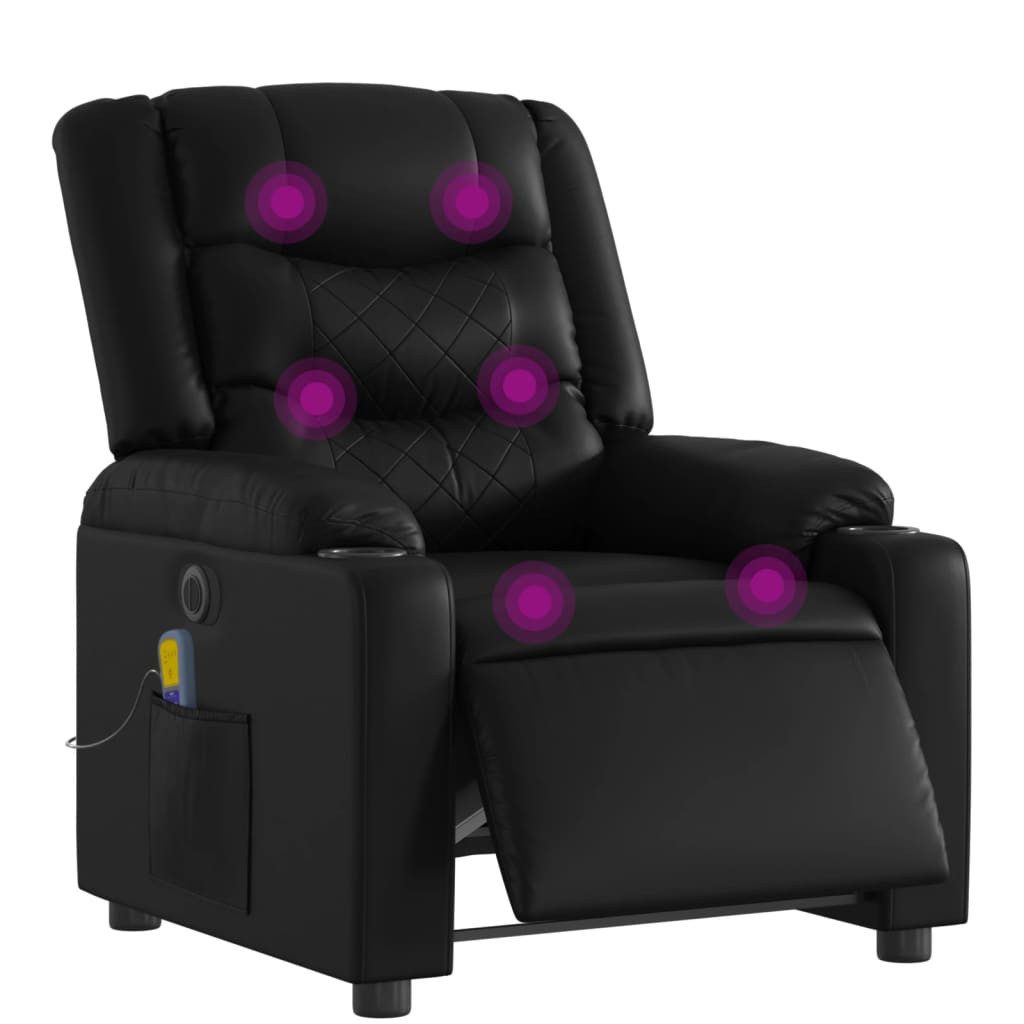 vidaXL Sessel Massagesessel Elektrisch Schwarz Kunstleder günstig online kaufen