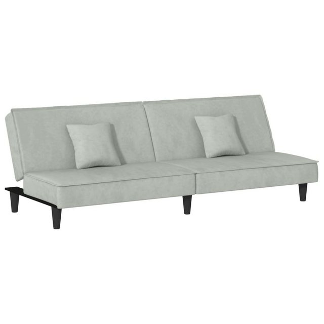 vidaXL Sofa Schlafsofa Hellgrau Samt Schlafcouch Sofa Couch Gästebett günstig online kaufen