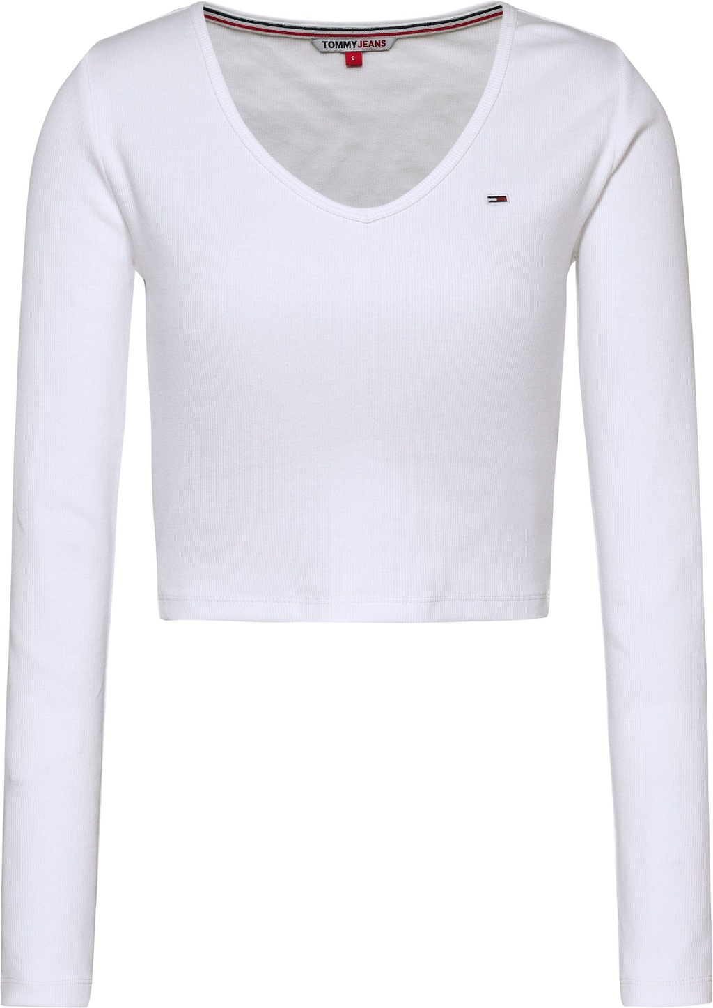 Tommy Jeans Langarmshirt "TJW BBY CRP ESSENTIAL RIB V LS", mit gesticktem T günstig online kaufen