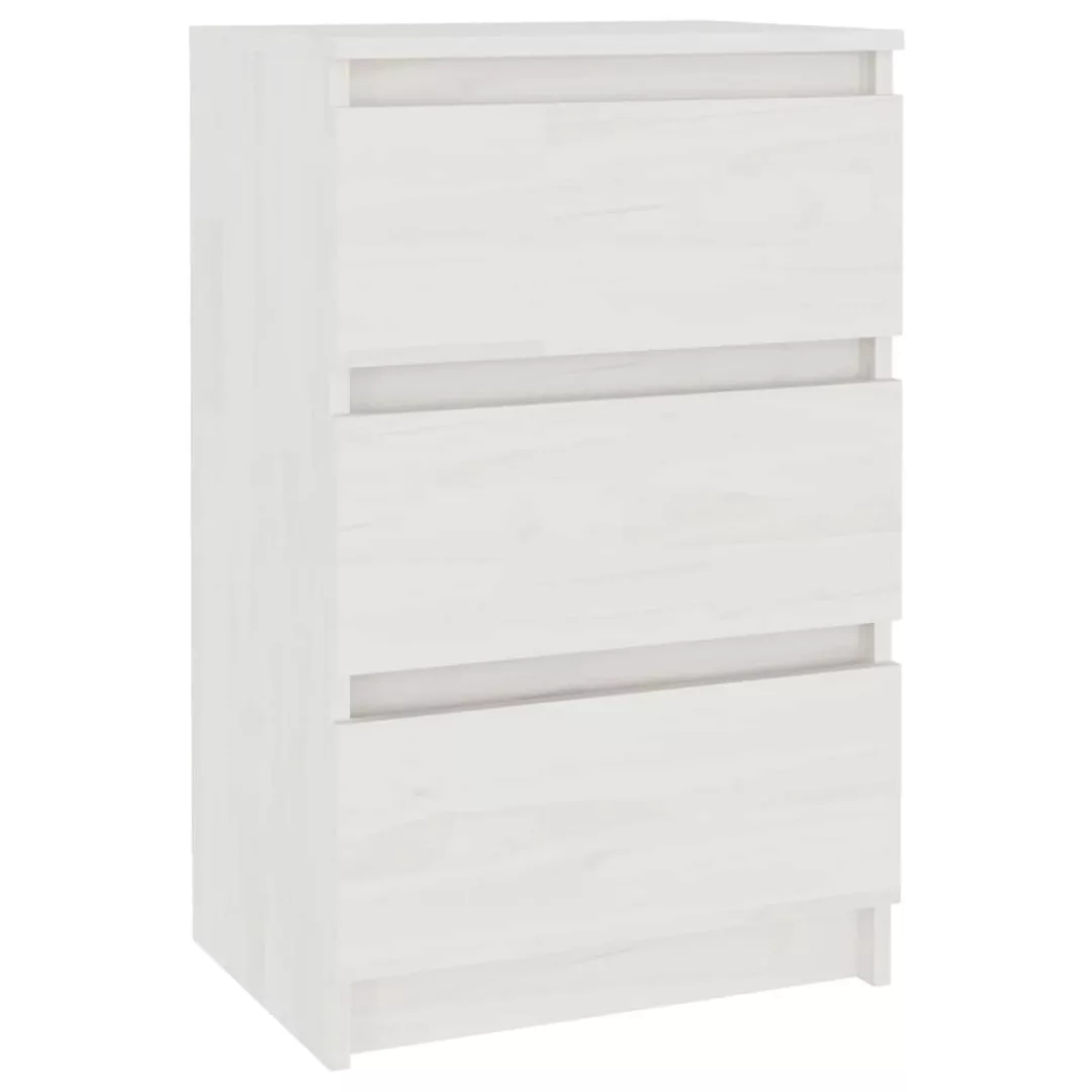 Nachttisch Weiß 40x29,5x64 Cm Massivholz Kiefer günstig online kaufen