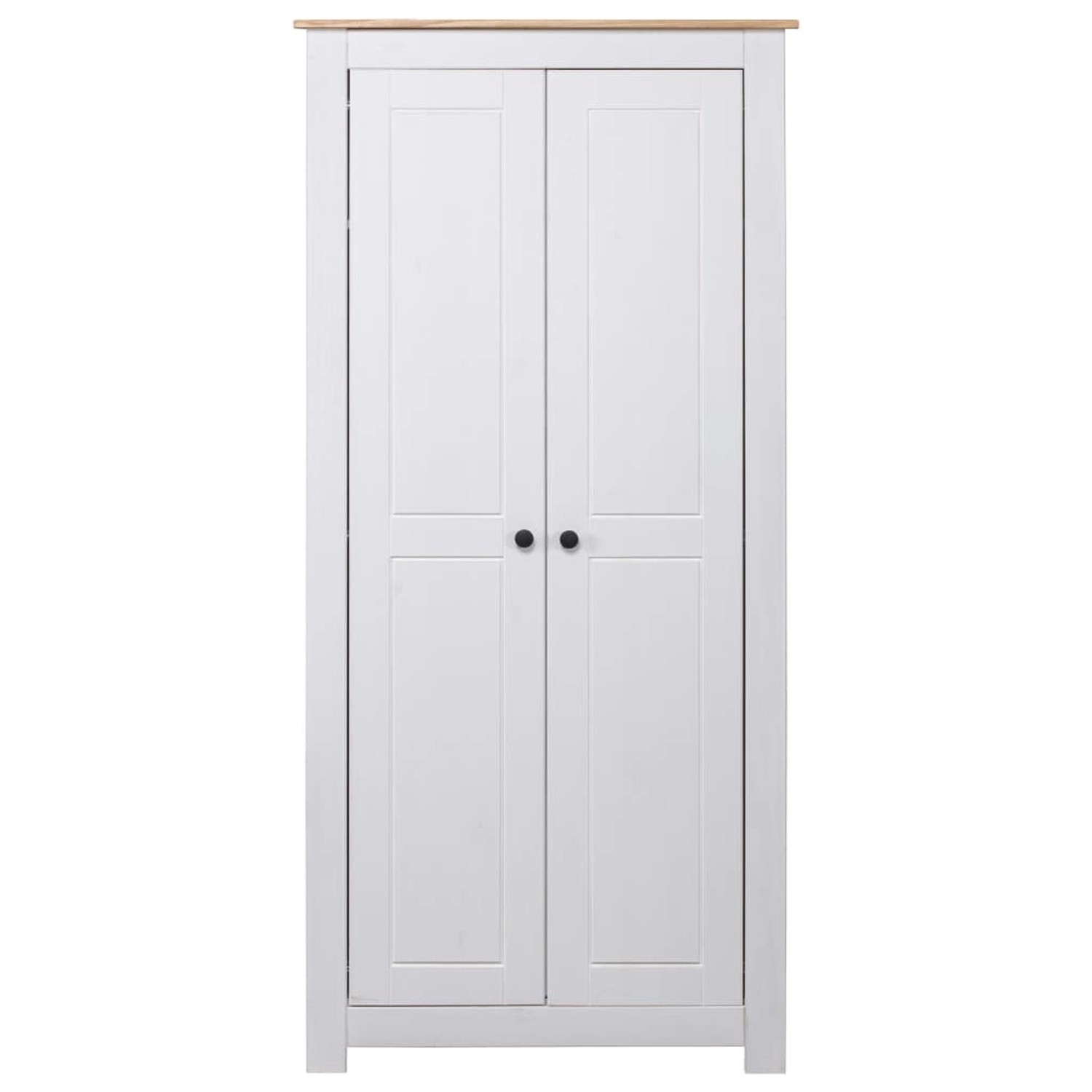 vidaXL Kleiderschrank Weiß 80×50×171,5 cm Kiefer Massiv Panama Serie günstig online kaufen