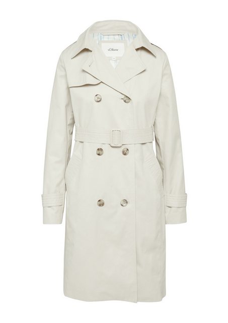 s.Oliver Funktionsmantel Trenchcoat mit Streifen-Futter günstig online kaufen