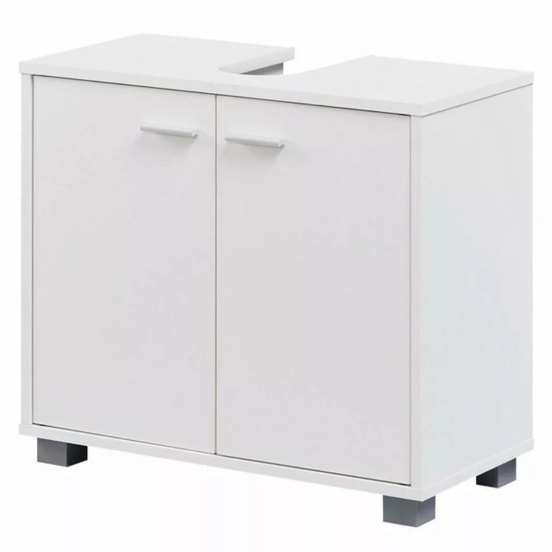 Design Waschbeckenunterschrank Badunterschrank mit 2 Türen Weiß | Kleiner S günstig online kaufen