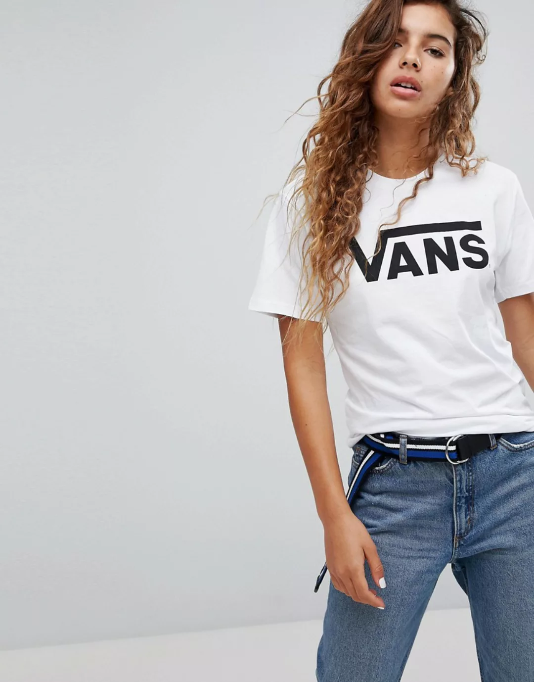 Vans Classic – Logo-T-Shirt in Weiß günstig online kaufen