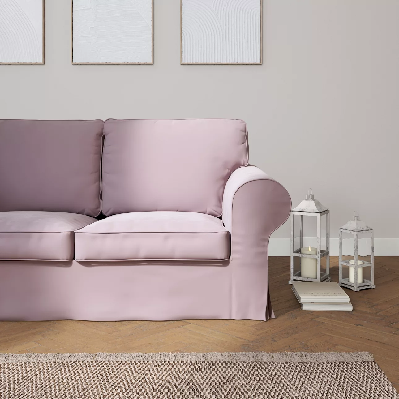 Bezug für Ektorp 2-Sitzer Sofa nicht ausklappbar, rosa, Sofabezug für  Ekto günstig online kaufen