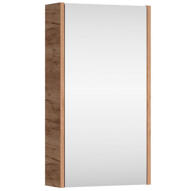 Planetmöbel Badezimmerspiegelschrank Spiegelschrank 40cm Gold Eiche günstig online kaufen