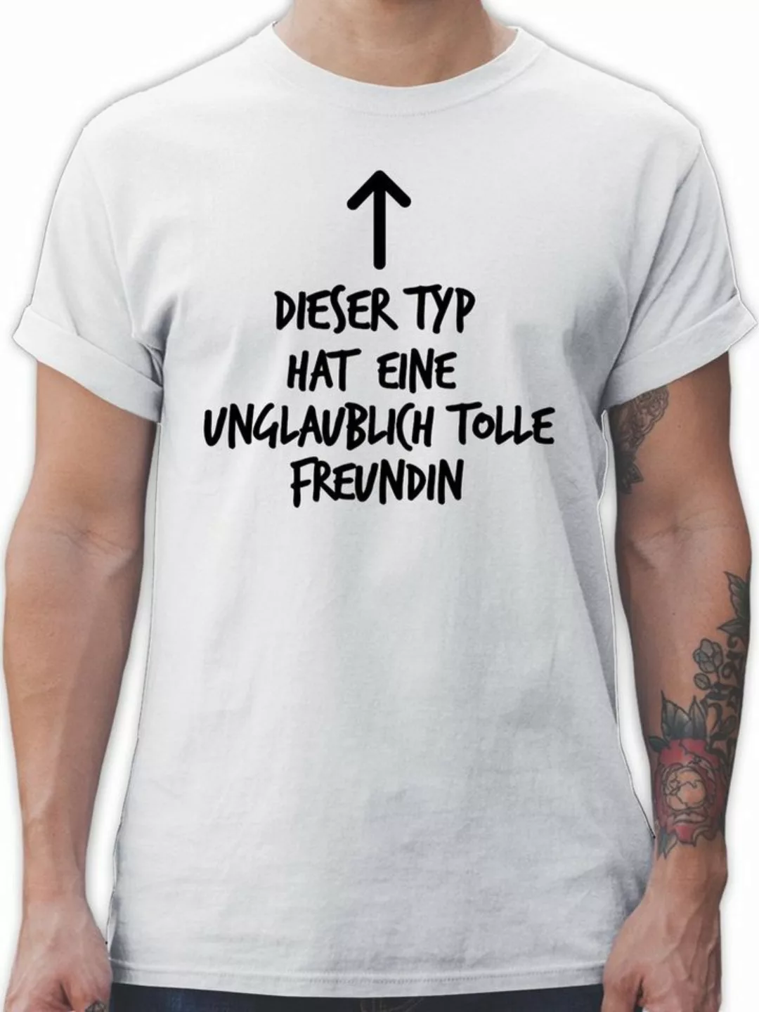 Shirtracer T-Shirt Dieser Typ hat eine unglaublich tolle Freundin Valentins günstig online kaufen