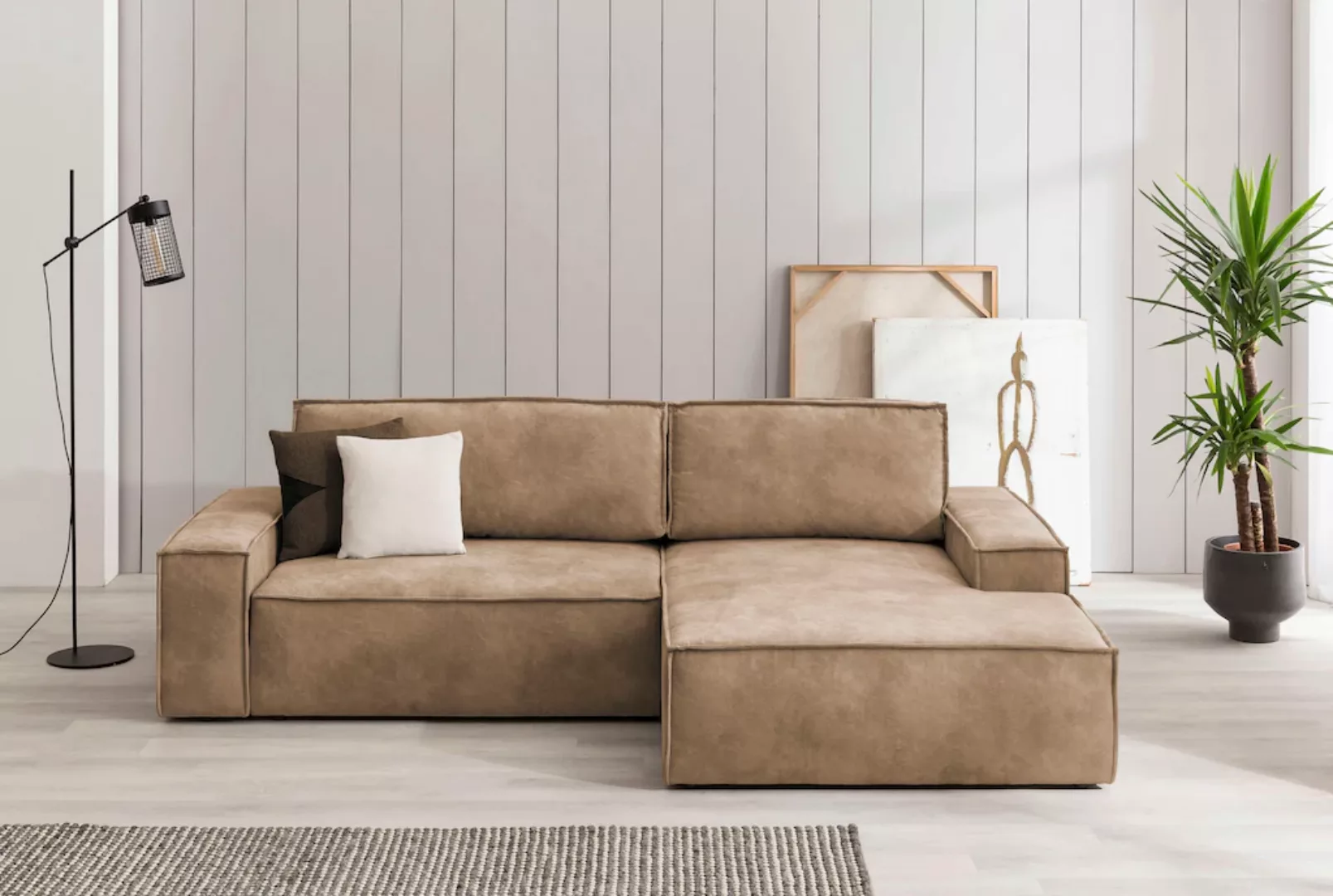 Ecksofa SHERWOOD Schlafsofa, mit Bettkasten, Cord-Bezug günstig online kaufen