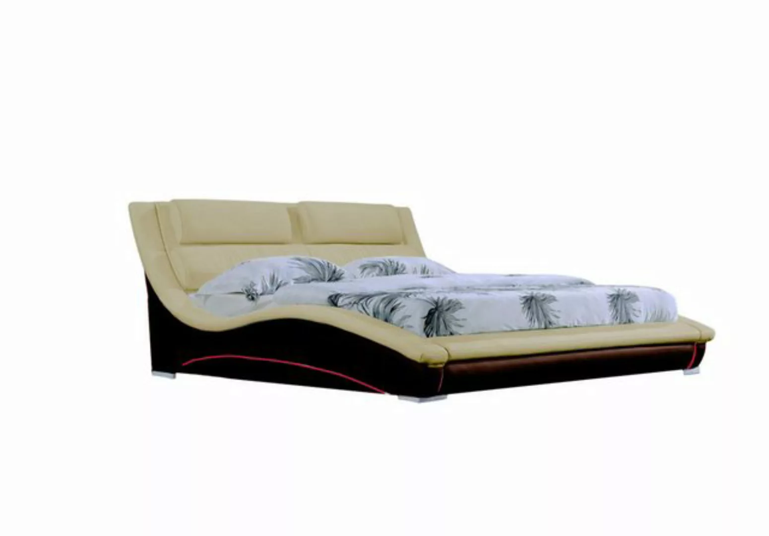 JVmoebel Bett POLSTERBETT LEDERBETT BETT 180X220CM SOFORT (1-tlg., Bett), M günstig online kaufen