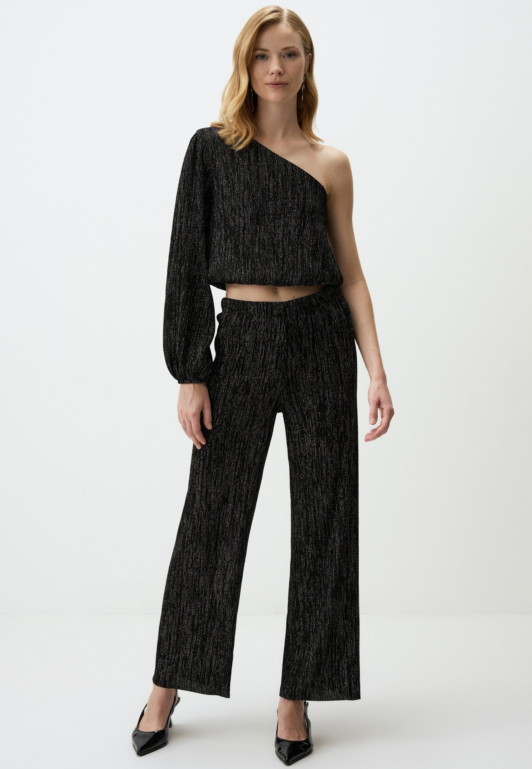 Jimmy Key Strickhose Schicke Schwarze Hose günstig online kaufen
