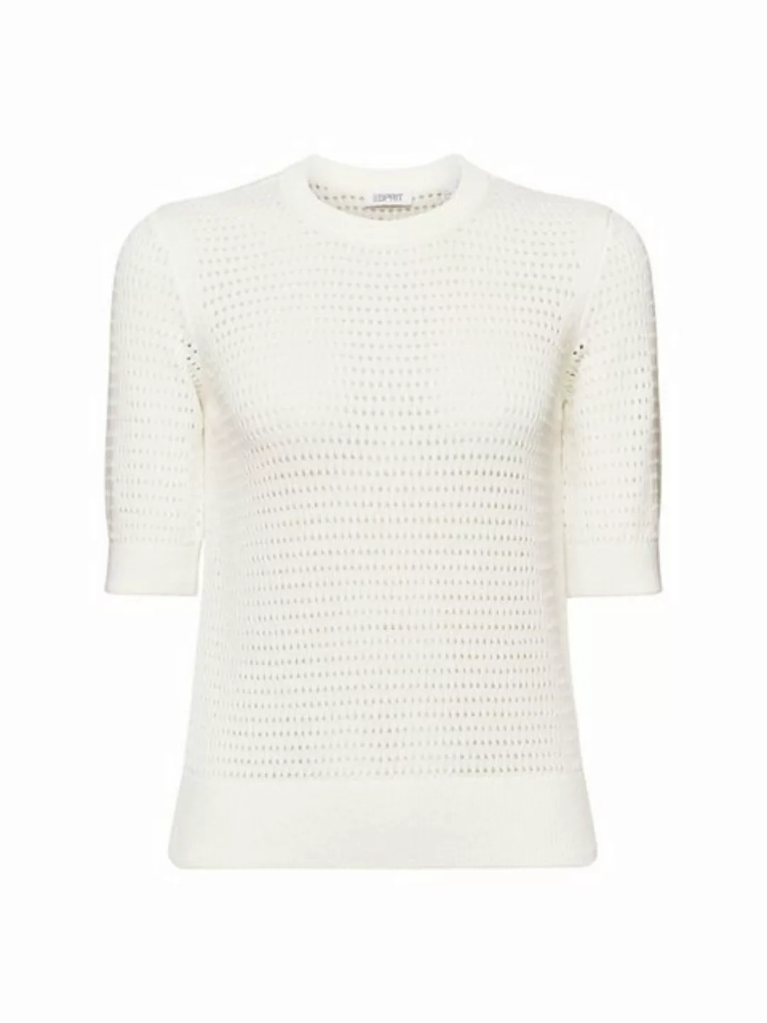 Esprit Kurzarmpullover Kurzärmeliger Mesh-Pullover günstig online kaufen