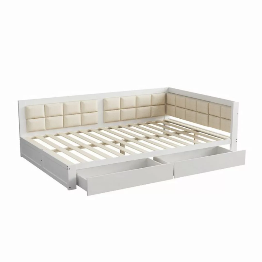 autolock Daybett Sofabett,Holzbett 140x200 Multifunktionsbett, weiche Rücke günstig online kaufen