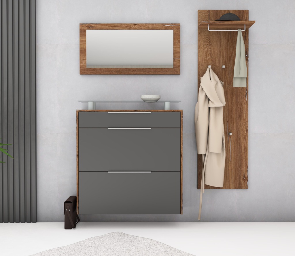 borchardt Möbel Garderoben-Set "Oliva", (3-tlg), mit hängendem Schuhschrank günstig online kaufen
