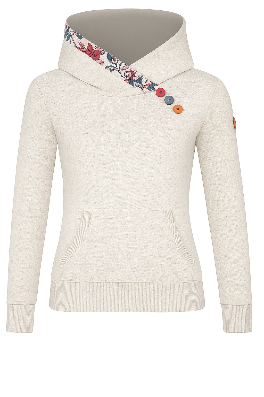 Ragwear Sweatshirt "ANGELLIKA FLOWERS O", mit asymmetrischem Schalkragen günstig online kaufen
