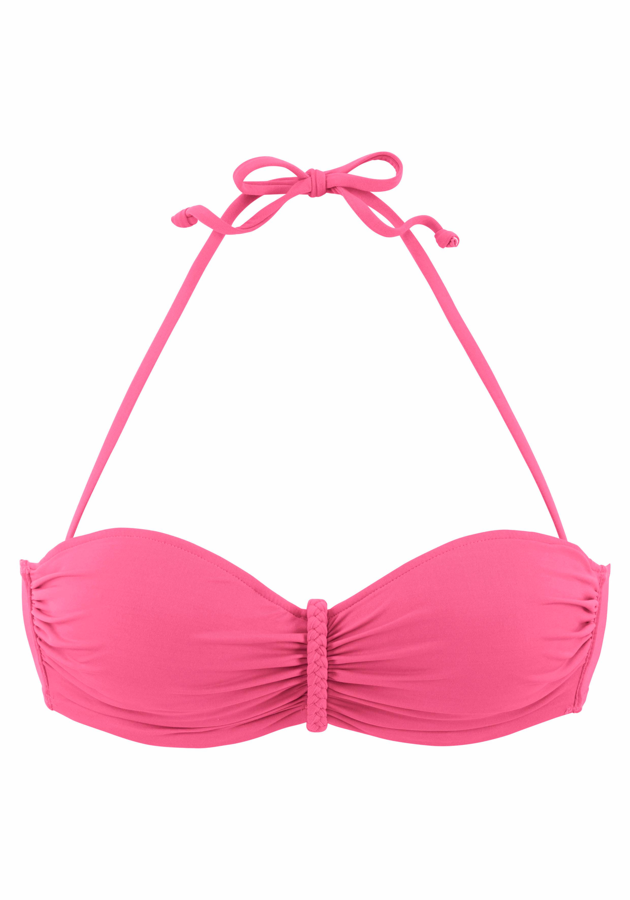 Buffalo Bügel-Bandeau-Bikini-Top "Happy", mit geflochtenem Detail günstig online kaufen