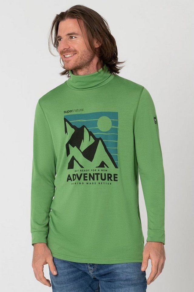 SUPER.NATURAL Rollkragenpullover Merino Pullover M ADVENTURE TURTLE angeneh günstig online kaufen