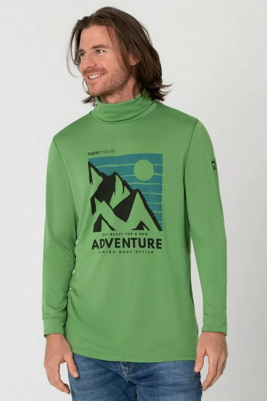 SUPER.NATURAL Rollkragenpullover Merino Pullover M ADVENTURE TURTLE angeneh günstig online kaufen