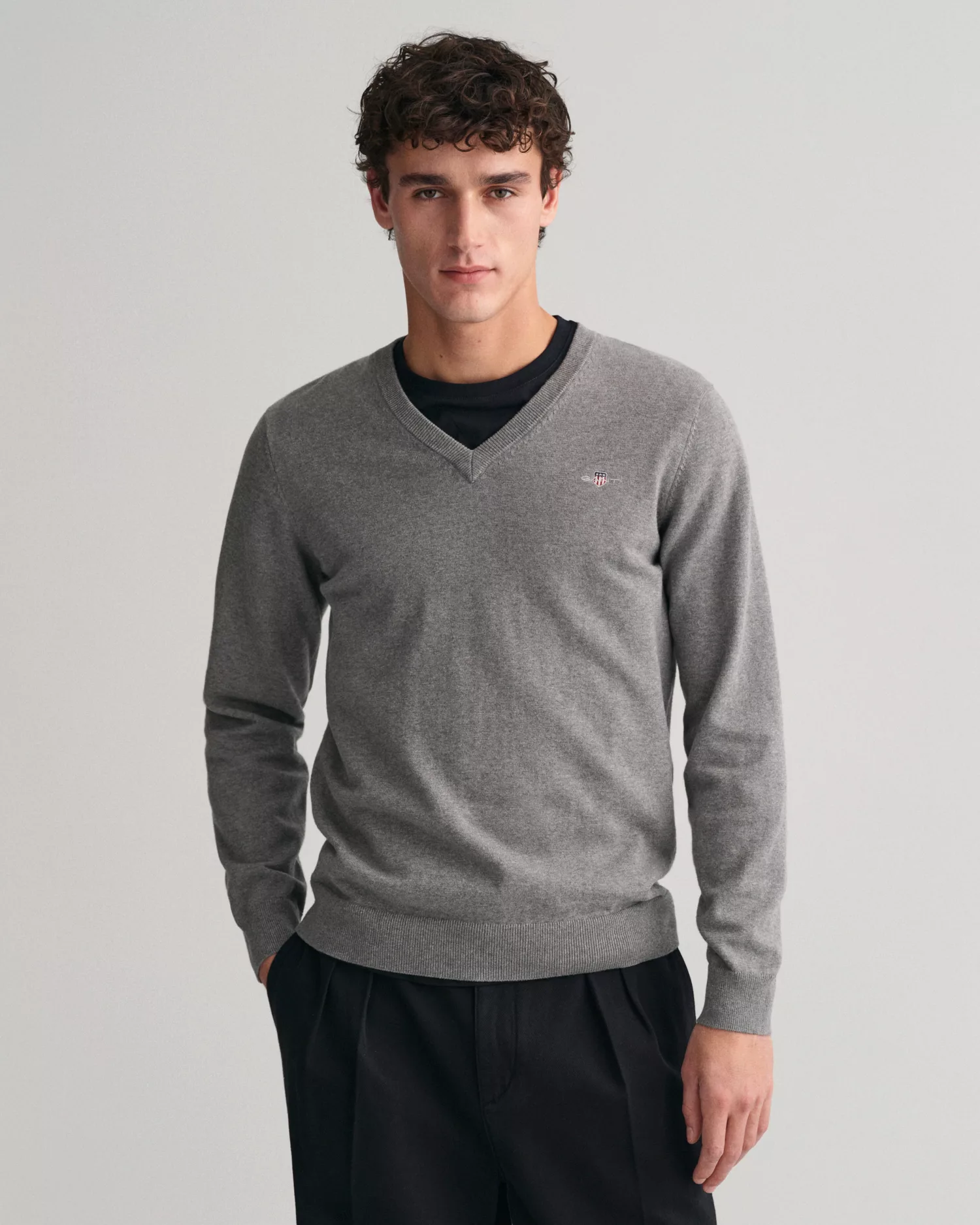 Gant V-Ausschnitt-Pullover Classic Cotton V-Neck Premium Strickjersey aus w günstig online kaufen