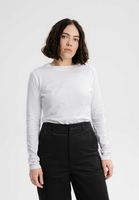 MELA Langarmshirt Basic Langarmshirt DHIVYA Fein gerippter Kragen günstig online kaufen