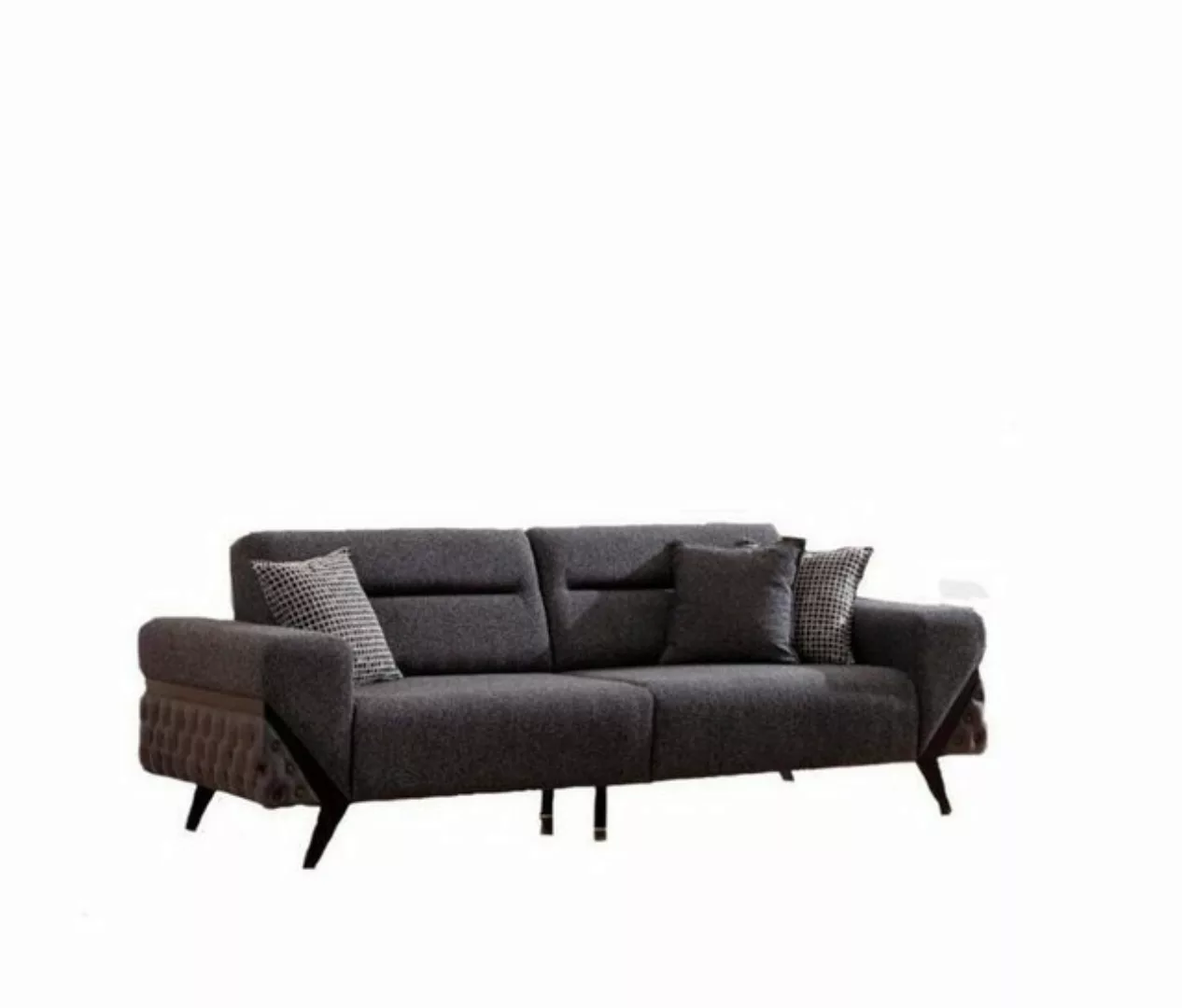 JVmoebel 3-Sitzer Sofa 3 Sitzer Design Sofas Polster Couchen Grau 3er Relax günstig online kaufen
