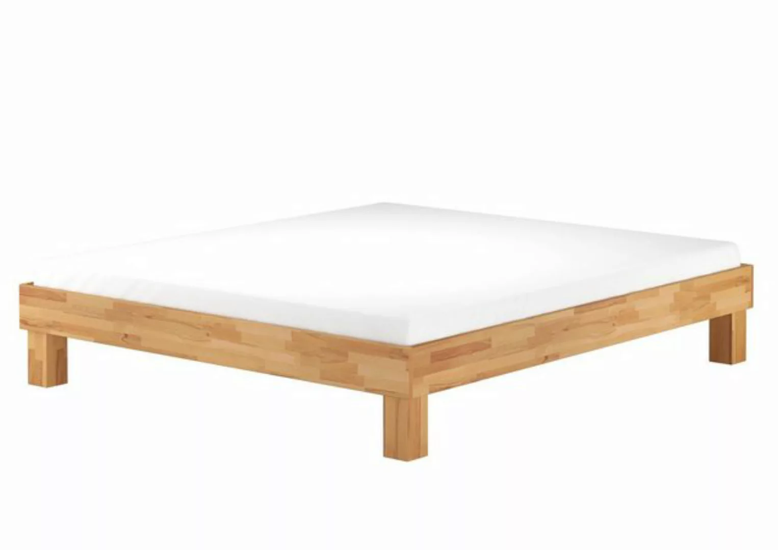 ERST-HOLZ Bett Doppelbett Massivholzbett Kingsize-Bett Buche 180x200, Buche günstig online kaufen