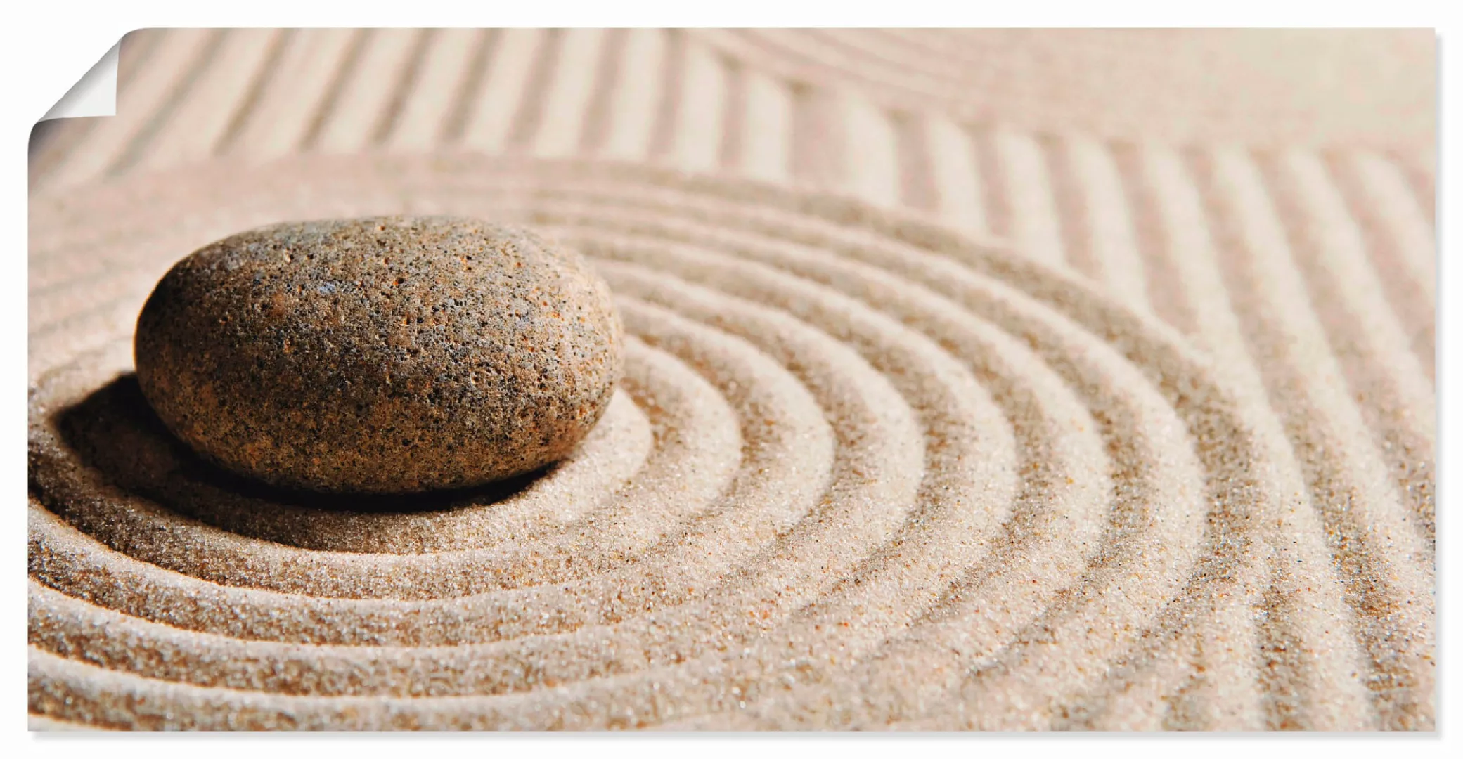 Artland Wandbild »Mini Zen Garten - Sand«, Zen, (1 St.), als Leinwandbild, günstig online kaufen