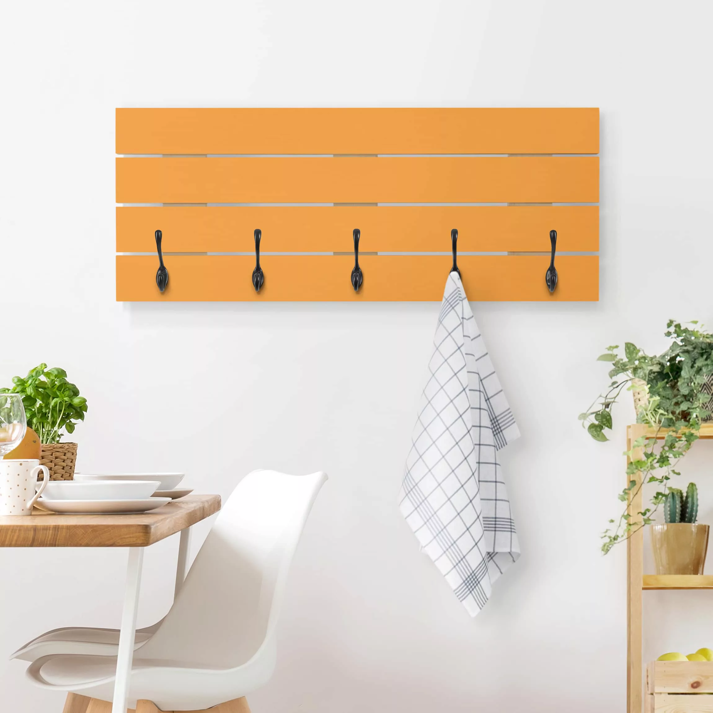 Wandgarderobe Holzpalette Unifarben Mango günstig online kaufen