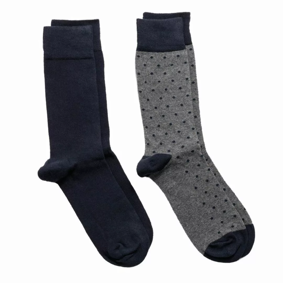 GANT Herren Socken, 2er Pack - Solid and Dot Socks, Strümpfe, One Size Grau günstig online kaufen