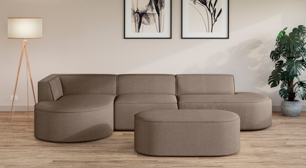andas Ecksofa "EIVIND Designer Sofa mit Ottomane rechts/links, B/T/H: 343/1 günstig online kaufen