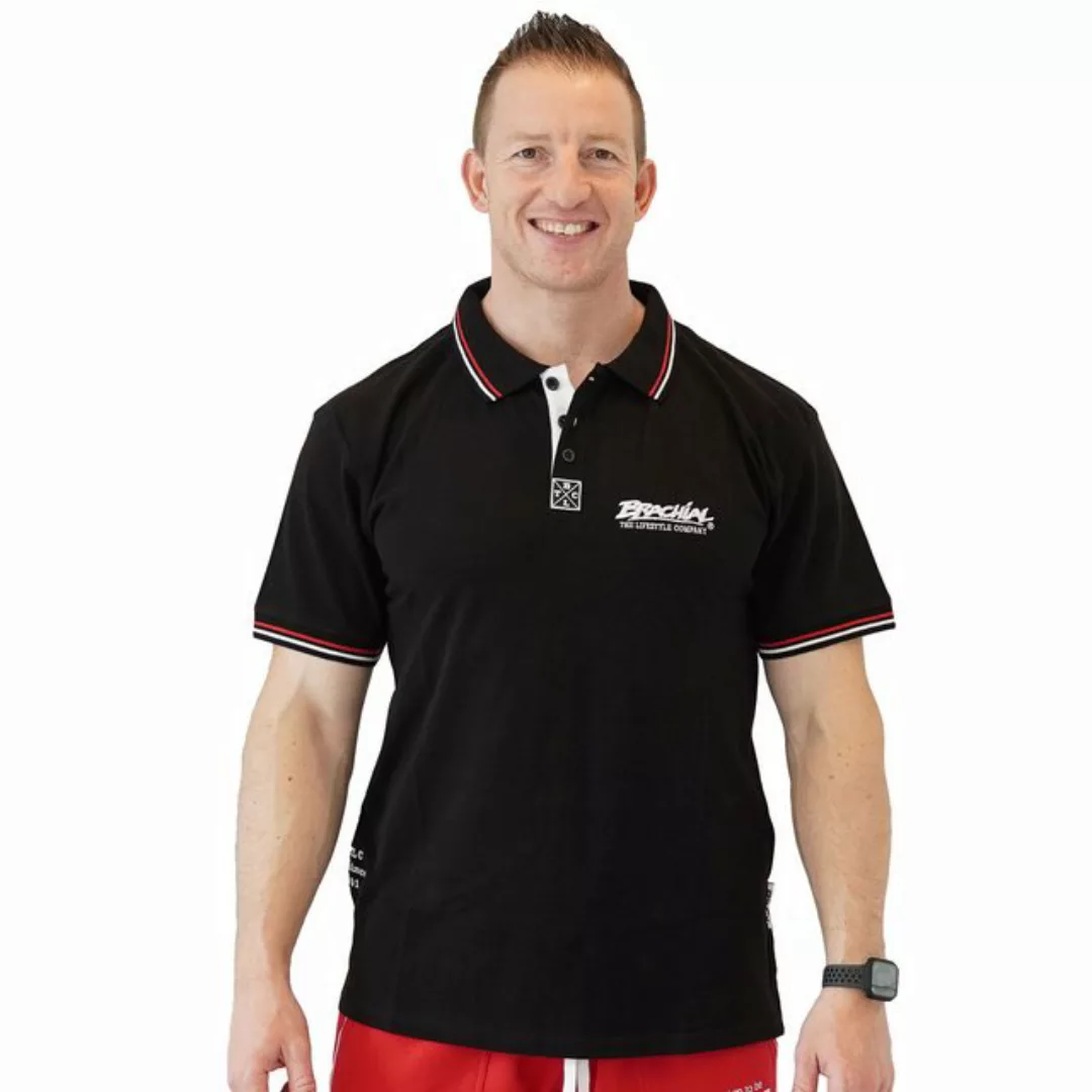 BRACHIAL THE LIFESTYLE COMPANY Poloshirt Brachial Polo-Shirt "Sunrise" schw günstig online kaufen