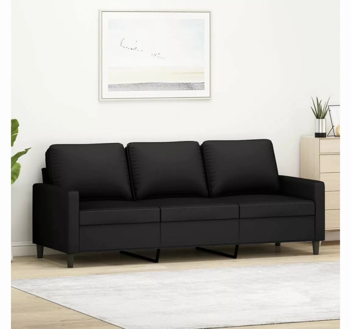 vidaXL Sofa 3-Sitzer-Sofa Schwarz 180 cm Samt günstig online kaufen