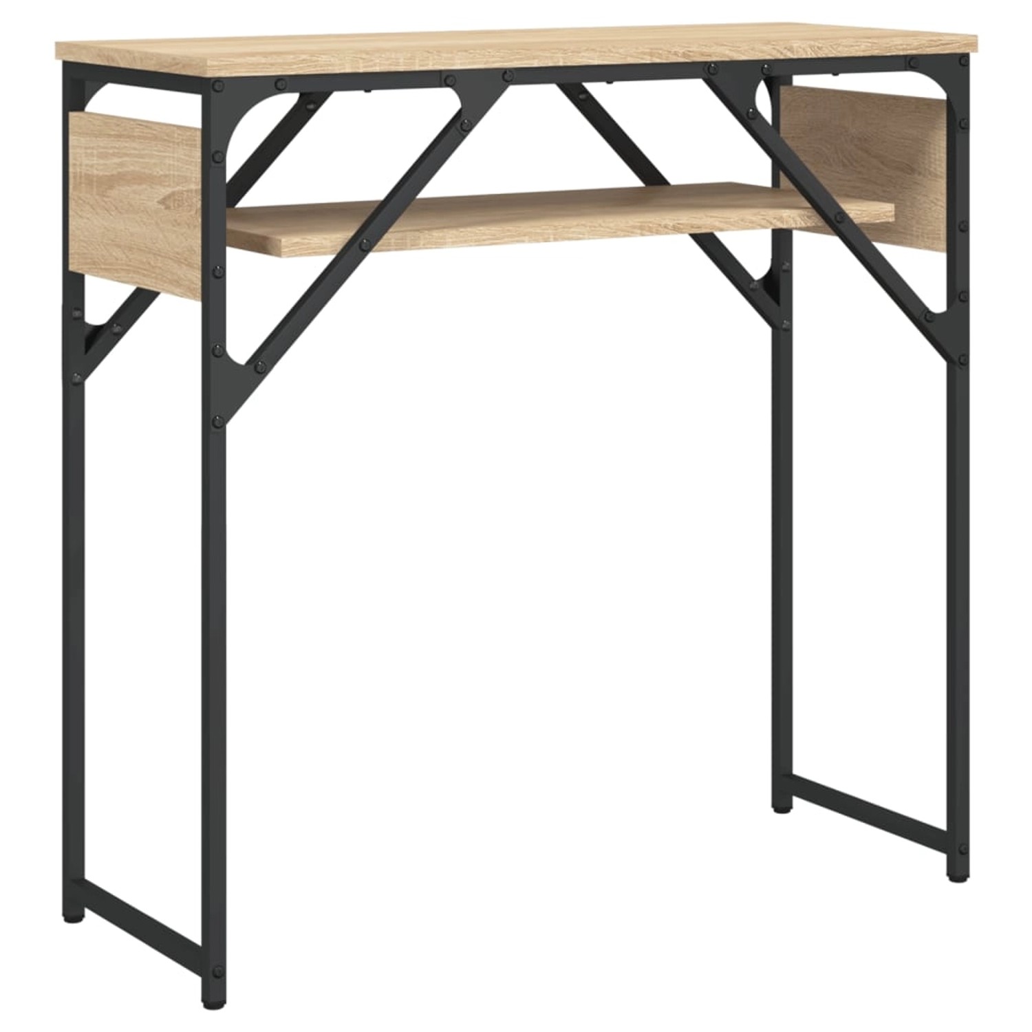 vidaXL Konsolentisch mit Ablage Sonoma-Eiche 75x30x75cm Holzwerkstoff günstig online kaufen